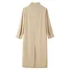 Estilo Europeu 2026 Moda de Rua Casual Solto Gola Alta com Fenda Trench Coat Casaco Feminino D17510