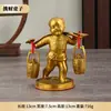 Figura de Niño Trae Fortuna de Cobre, Figura de Niño Dorado y Niña de Jade, Adorno de Latón para Adoración