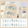 Venta Directa Personalizada de Fábrica Uñas Cortas, Medias y Largas para Manicura, Uñas Portátiles de Fototerapia Hechas a Mano, Pegatinas para Uñas, Estilo de Lujo Accesible 24 Piezas