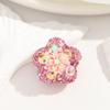 Nuevo espaciador de cuentas de flor de cinco pétalos de cerámica suave de color estilo pastoral perforado con cuentas de flor de diamante, accesorios de joyería con cuentas