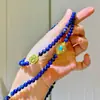 Cadena de Suéter de Diseño de Lapislázuli Natural de Alta Calidad, Collar, Pulsera, Multiusos