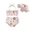 0-3M,3-6M,6-9M,9-12M,12-18M traje de baño para niños con sombrero