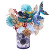 Festival do Barco-Dragão 2026 Ano do Cavalo Balde de Flores Criativo DIY Infantil Decoração de Ano Novo Arranjo de Flores do Ano do Cavalo Lanterna de Peixe Feita à Mão
