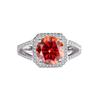 Anillo de Lujo Cuadrado de Plata S925 Transfronterizo con Moissanita de Color para Mujer Plata Esterlina Platino Simulación de Diamante Diamante Venta al por Mayor