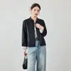 Primavera/Outono 2026 Novo Estilo Explosivo Roupas Femininas Retrô Novo Estilo Chinês Transmissão ao Vivo Usável dos Dois Lados Jaqueta Estilo Tang Botões de Rã Estilo Chinês