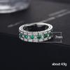 Anillo Popular Retro de Diamantes de Zirconia Esmeralda para Hombre, Estilo Europeo y Americano, Personalizado, de Nicho, Versátil