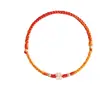 Pulseira Trevo de Quatro Folhas 925 Prata Ultra Fina Alto Valor Festa Estudantil Melhor Amiga Casal Pulseira de Corda Vermelha Trançada para Mulheres