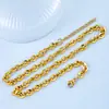 Cadena de Collar de Acero Inoxidable con Oro de 18K Cadena Cubana Cadena Figaro DIY con Cierre de Langosta Cadena de Extensión Accesorios de Joyería