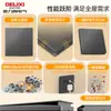 Enchufe de Interruptor Delixi Panel Grande Sin Marco Interruptor Individual Doméstico Enchufe de Cinco Orificios Interruptor de Pared Gris Venta al por Mayor