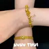 Antiguo Filigrana Punto Diamante Flor Ventana Diamante Mortero Pulsera Nuevo Chinoiserie Corazón de Dragón Flor Plato Pulsera Conjunto