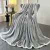 Manta de terciopelo con adornos de copo de nieve de color sólido, modelo 2026, 300 g