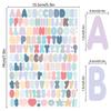 Pegatinas de letras y números de 0,5 pulgadas, prácticas pegatinas de mano Goka para manualidades, pequeñas tarjetas para decorar tazas de agua, pegatinas impermeables de PVC.