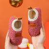 Calcetines de Piso de Invierno para Niños con Suela de Zapato Forro Polar Engrosado Antideslizante Suela Suave Calcetines de Zapato para Bebés Niños y Niñas