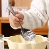 Colher Concha Martelada em Aço Inoxidável, Colher Pública de Luxo Leve, Colher Grande para Sopa de Restaurante, Colher de Servir Self-Service de Hotel, Colher de Servir