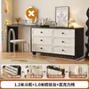 Penteadeira e Cômoda Estilo Francês Vintage para Apartamentos Pequenos, Mesa de Canto de Cama com Armário Integrado, Novo Modelo 2025