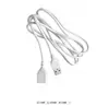 Venta al por Mayor de Fábrica Cable de Cobre Completo Negro de 1.5m Cable de Datos USB 2.0 Macho a Hembra Blanco de 1m Cable de Extensión USB