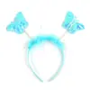 Venda Direta da Fábrica Faixa de Cabelo Cabeça de Borboleta com Flor de Tecido a Laser, Faixa de Cabelo de Desenho Animado Coração de Pêssego Flor de Ameixa para Crianças, Vários Estilos e Cores Disponíveis