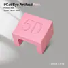 Imán para Esmalte de Uñas Ojo de Gato Aro Dorado, Imán Fuerte Elegante, Imán para Manicura Ojo de Gato de Doble Cabeza con Forma Elegante