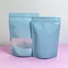 Saco Autoportante com Zíper Fosco Colorido, Saco Espesso de Folha de Alumínio Fosco, Saco para Embalagem de Alimentos, Saco com Fecho Tipo Osso Selado à Prova de Umidade