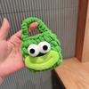 Monedero pequeño de capibara de peluche marrón tejido a crochet. Bonito bolso pequeño para auriculares estilo coreano. Estuche protector suave.