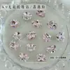 Decoraciones para Uñas con Pedrería Acabado Blanco K9, Pedrería Ovalada sin Base Hielo Azúcar Deslumbrante de Alta Gama, Accesorios de Pedrería para Uñas de Lujo Ligero