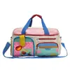 Bolsa de viaje grande de alta apariencia estilo dopamina con bloques de color, de gran capacidad para viajes cortos, bolsa de gimnasio ligera, bolsa de maternidad