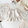 Suéter Cárdigan de Punto con Gancho a Mano para Bebé Niña, Estilo Ins Transfronterizo de Primavera, Chaqueta de Punto Fresca y Linda con Corte en A para Bebé Niña