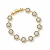 Pulseira Colmeia Colorida de Liga de Cobre com Zircônia, Moda de Luxo Leve, Joias Geométricas Coloridas de Diamante de Alta Qualidade para Atacado