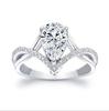 Nuevo anillo transfronterizo de circonita con microincrustaciones para mujer, con forma de gota, de lujo, de color claro, estilo europeo y americano, chapado en 18 quilates.