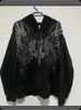 Novo Moletom de Trevo de Quatro Folhas Preto para Comércio Exterior, Feito sob Medida com Zíper, Moletom Cardigan para Jovens