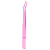 Peine de Boca Fina de Acero Inoxidable Pinza para Cejas Pinzas Florales Pinzas para Injerto de Pestañas Pinza de Flor de Boca Larga Pinza de Pluma Dorada para Injerto