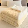 Manta de Franela Manta para Sofá Manta de Lana de Cordero para Oficina Manta Chal de Persona Única para Dormitorio de Estudiantes Manta Gruesa para Siesta