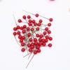 Material de flores artificiales hecho a mano para bricolaje, árbol de Navidad, fruta, fruta roja, flor seca, flor artificial, arreglo floral, accesorios, accesorios de fotografía