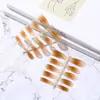 Unhas Usáveis, Unhas Pré-Fabricadas Semi-Acabadas, Arte de Unha Degradê Manchadada Feita à Mão, Pontas de Unha Coloridas, Unhas Postiças, Unhas Artificiais, Atacado de Fábrica