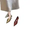 Tacones altos de punta estilo retro para mujer, nueva colección primavera/otoño 2026, con detalles de hebilla, tacones finos, diseño de punta poco profunda, adecuados para el trabajo y entornos profesionales