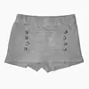 Ins Falda Pantalón Deportiva de Punto Coreana de Doble Fila con Hebilla Metálica de Cintura Alta Falsa de Dos Piezas que Cubre la Cadera Adelgazante Personalidad Chica Caliente