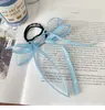 Original Niña Linda Cinta de Lazo Japonesa Cinta Lazo para el Cabello Chica Suave Cuadros Pequeños Banda Elástica Doble para Cola de Caballo Titular