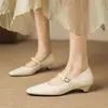 Sapatos Mary Jane Tecidos Versáteis Simples e Elegantes com Salto Bloco de 3,5cm para Mulheres, Novo Modelo Primavera e Outono 2026, Sapatos de Tamanho Grande para Venda Transfronteiriça