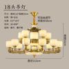 Novo estilo chinês todo cobre jade lustre luxo atmosférico villa sala de estar sala de jantar luz principal estilo chinês puro cobre pedra lâmpada