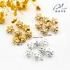 Cor de ouro 18k método antigo ouro laço flor de pêssego lingote borboleta pulseira reta pulseira pulseira joias DIY acessórios