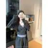Toma real: Sudadera gris estilo coreano para mujer, nueva otoño/invierno 2026, ajuste holgado y relajado, chaqueta tipo pullover 25096