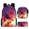 Conjunto de Mochila Infantil de Três Peças Mochila Escolar Desenho Animado para Aluno do Ensino Fundamental Mochila de Menino Estilo Superman Mochila do Batman