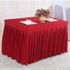 Conjunto de Saia de Mesa como Toalha de Mesa de Reunião Sinalização para Catering Frio Mesa de Assinatura Mesa de Atividade de Exposição Cobertura Vermelha Retangular