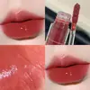HERORANGE ~ Brillo de Labios Espejo Transparente de Hielo Hidratante Luz de Agua Doodle Vidrio Labial Labial Blanco Puro Brillo de Labios