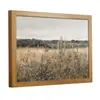 Popular Pintura de Escritorio con Marco de PS de Grano de Madera de Amazon para Decoración de Sala de Estar, Pared de Fondo de Sofá, Pintura Colgante de Paisaje Campestre