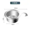 Cesto de escorrer em aço inoxidável em formato de cisne para pias de cozinha, suporte para pendurar para separação de seco e molhado, com ganchos para filtrar e lavar vegetais