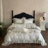 Francês Estampado 60 Fios Lenzing Tencel Quatro Peças Renda Organza Verão Sedoso Capa de Edredom para Dormir Nu Roupa de Cama