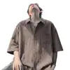 Camisa de Manga Corta tipo Lino para Hombre 2026 Verano Nueva Moda Marca Suelta Casual Versátil de Media Manga Moderna