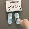 Pantuflas Cerradas de Suela Gruesa con Pedrería y Estampado de Gato para Mujer 2026 Verano Lindas de Dibujos Animados Antideslizantes sin Cierre Medias Pantuflas