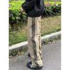 Pantalones negros retro de tres barras con rayas laterales finas de verano, pantalones deportivos de secado rápido, pantalones de trabajo para exteriores, pantalones de moda para hombres